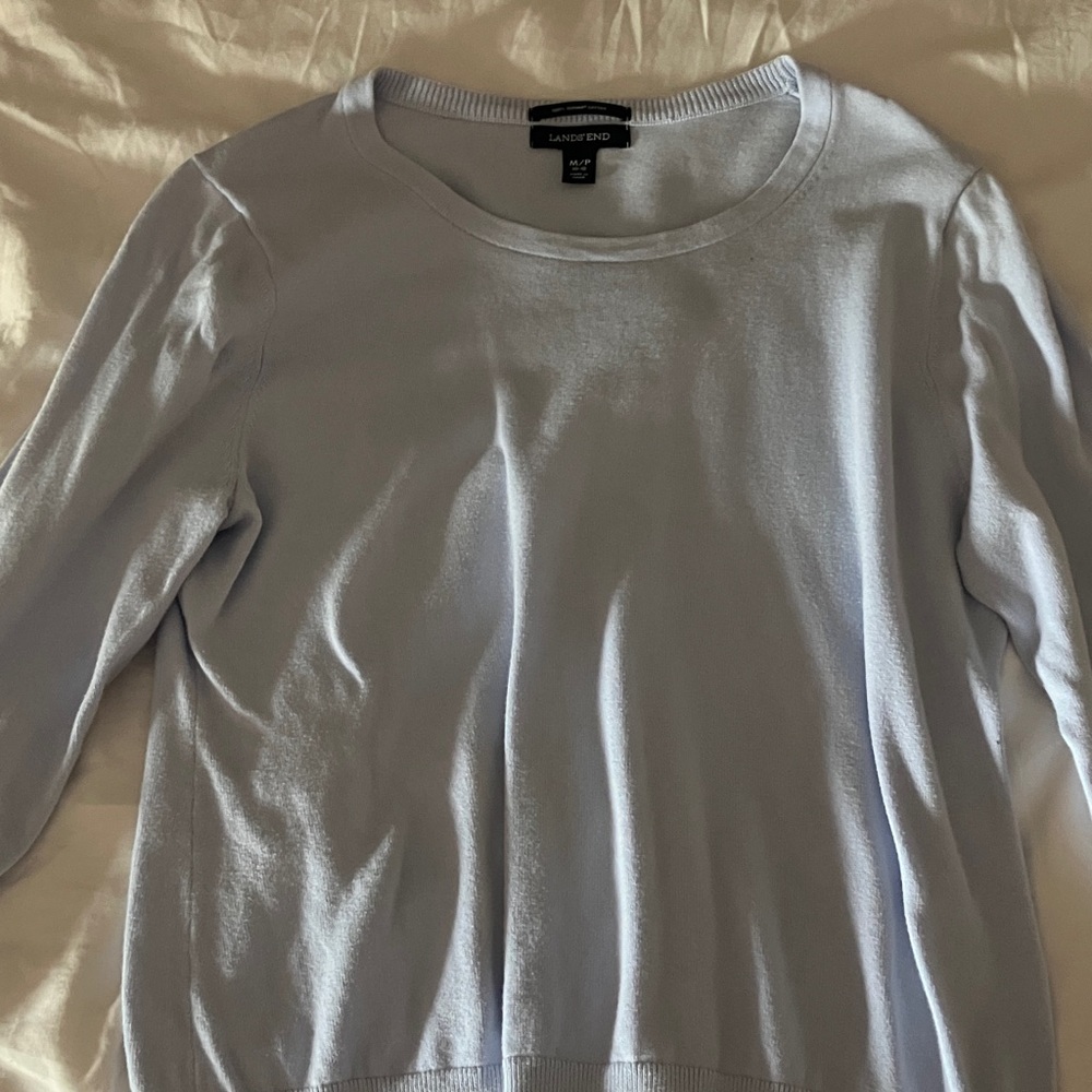 Lands' End Women's Soft Blue Cardigan